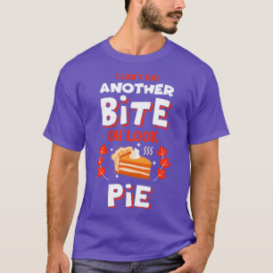 Camiseta Ação De Graças Não Posso Comer Mais Uma Mordida.