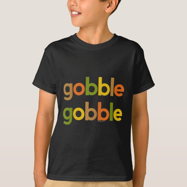 Camiseta Ação De Graças Para As Mulheres Seu Gobble Gobble  (Frente)
