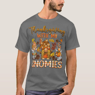 Camiseta Ação De Graças Para Os Meus Gnomos Caem Pumpkin Gn