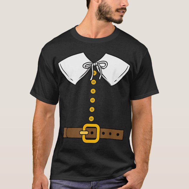 Camiseta Ação de Graças Pergrim Costume (Frente)