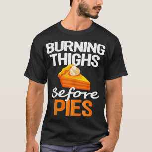Camiseta Ação de Graças Que Queima As Coxas Antes Do Pies F