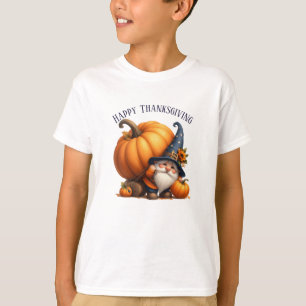 Camiseta Ação de Graças Rústica de Abóbora em Aquarela Outo
