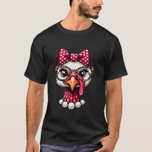 Camiseta Ação de Graças Turquia Face Leopardo Imprime Óculo