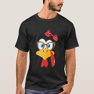 Camiseta Ação de Graças Turquia Face Leopardo Imprime Óculo