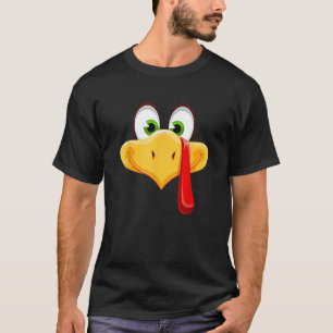 Camiseta Ação de Graças Turquia Face Leopardo Imprime Óculo