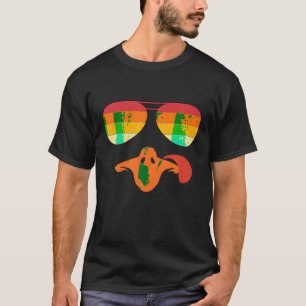 Camiseta Ação de Graças Turquia Face Leopardo Imprime Óculo
