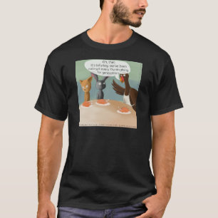 Camiseta Ação de Graças Vegana Divertida