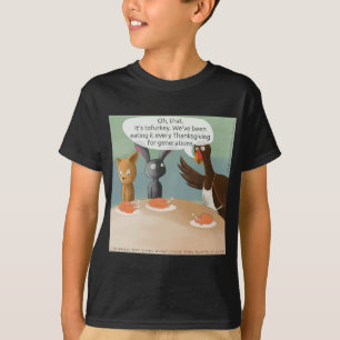Camiseta Ação de Graças Vegana Engraçada