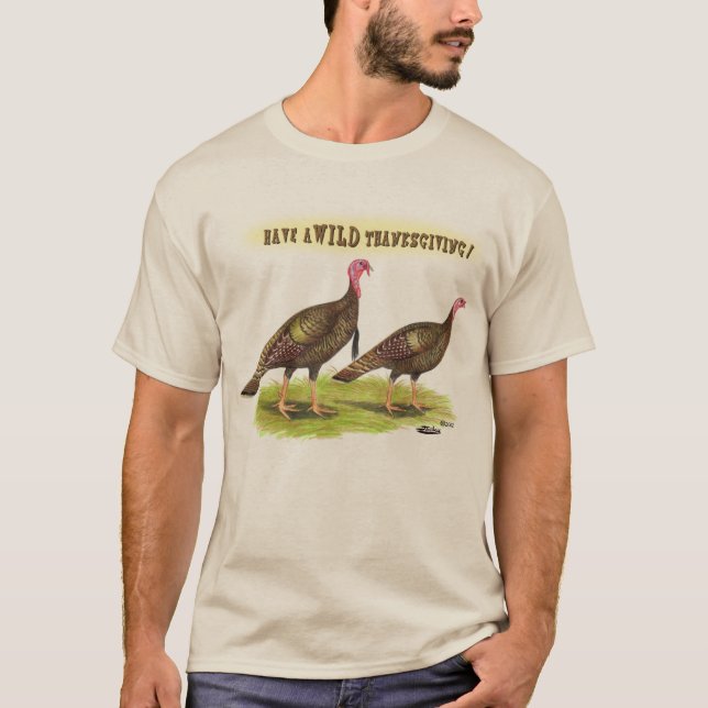 Camiseta Ação de Graças Wild Turkey (Frente)