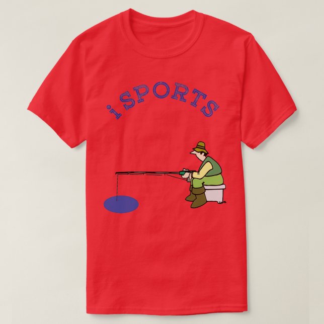 Camiseta Ação desportiva em prol da pesca engraçada (Frente do Design)