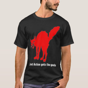 Camiseta Ação direta do gato vermelho