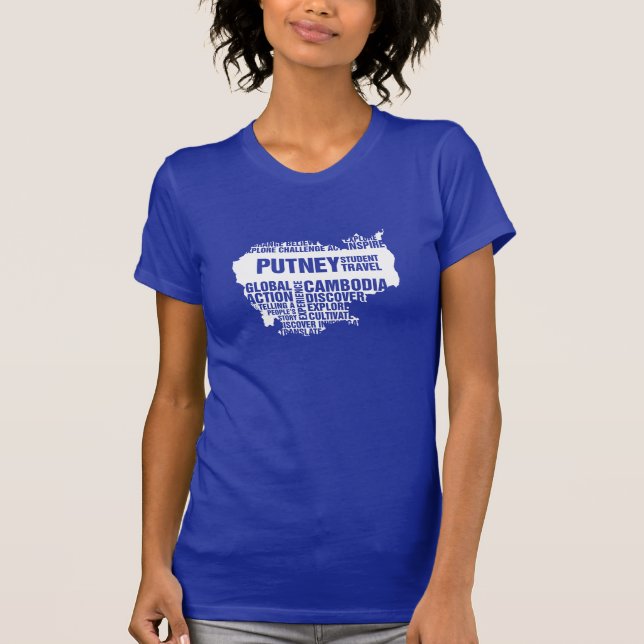 Camiseta Ação global Cambodia em cores múltiplas (Frente)