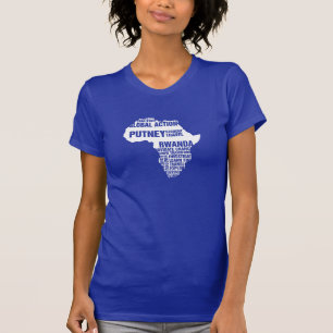 Camiseta Ação global Rwanda em cores múltiplas