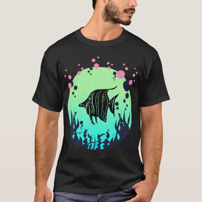 Camiseta acará-bandeira de água doce (Frente)