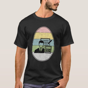 Camiseta Acc De Páscoa Do felz pascoa Do Ovo Contabilista