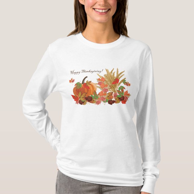 Camiseta Acção de graças feliz (Frente)