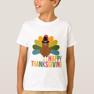 Camiseta Acção de graças feliz colorida Turquia