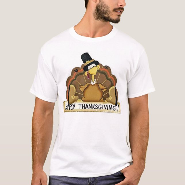 Camiseta Acção de graças feliz Turquia (Frente)
