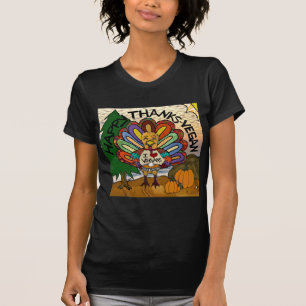Camiseta Acção de graças feliz Turquia do Vegan dos