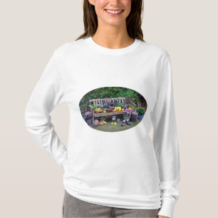 Camiseta Acção de graças no banco de parque