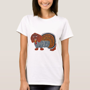 Camiseta Acção de graças Turquia do Dachshund