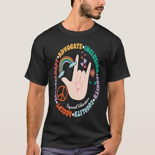Camiseta Accept Adapt Advocate Inclusion Equity Equality (Frente)