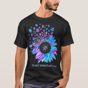 Camiseta Accept Love Sunflower Autism (2)