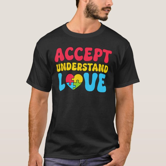 Camiseta Accept Understand Love Autism Awareness Kindness H (Frente)