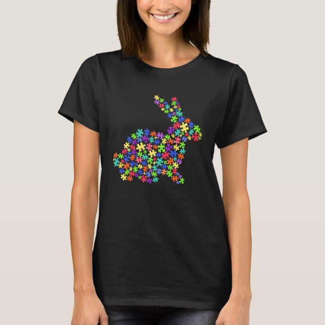 Camiseta Accept Understand Love Bunny Autism Awareness East (Frente)
