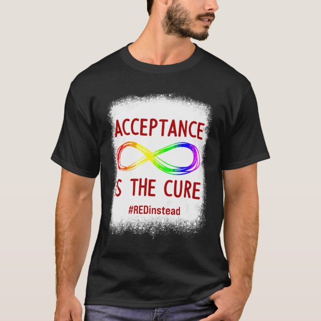 Camiseta Acceptance Is The Cure Autism Awareness Long Sleev (Frente)