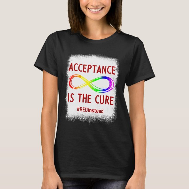 Camiseta Acceptance Is The Cure Autism Awareness Long Sleev (Frente)