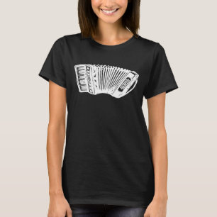 Camiseta Accordion Line Art Design Para Acordeonista De Mús
