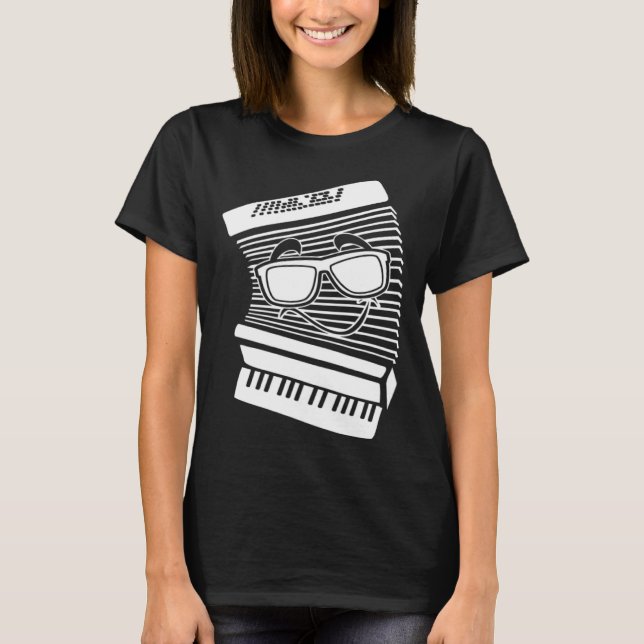 Camiseta Accordion Sunglasses Air Accordion Musician Accord (Frente)