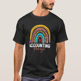 Camiseta Accounting Manager Leopard Rainbow Accounting Back