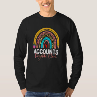 Camiseta Accounts Payable Clerk Leopard Rainbow Accounting 