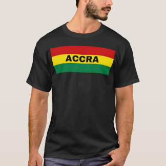 Camiseta Accra Cidade em Gana Cores da bandeira vintage