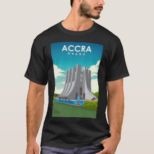 Camiseta Accra Gana Vintage - Poster de viagens retrorrefle