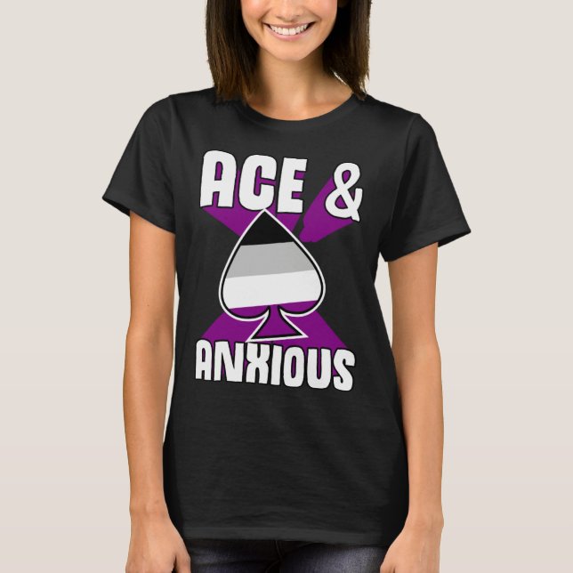Camiseta Ace And Anxious  Asexual Pride Symbol Introvert (Frente)