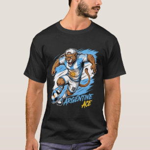 Camiseta Ace argentino - Futebol estrela da Argentina