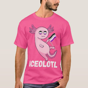 Camiseta Ace Axolotl Sinalizador de Orgulho Asexual Salaman