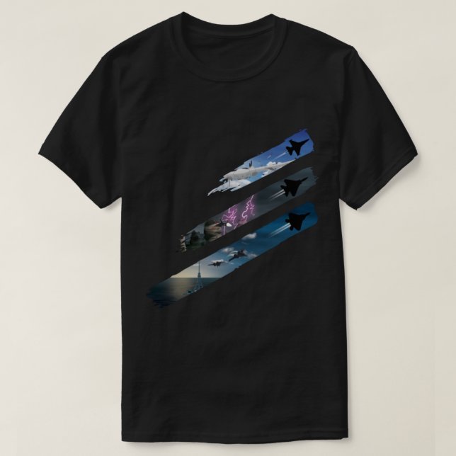 Camiseta Ace Combat Ace Combate 7_ Três Golpes_ (Frente do Design)