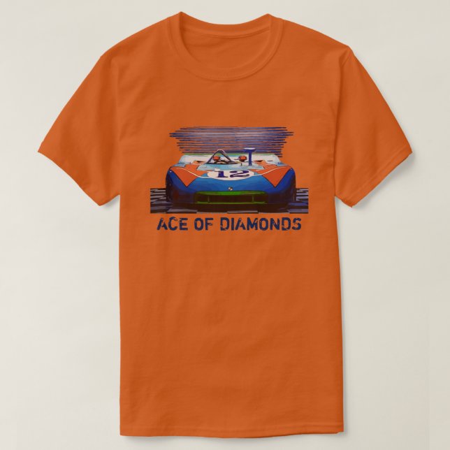 Camiseta ACE de dois lados de diamantes (Frente do Design)