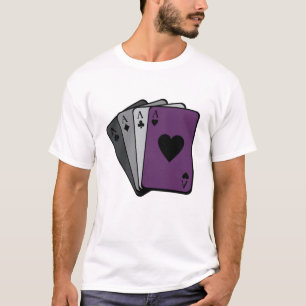 Camiseta Ace De Espadas Sinalizador Asexual Jogando Cartõe