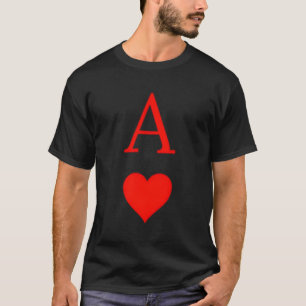 Camiseta Ace Do Símbolo E Letra Da Placa De Reprodução