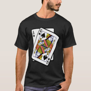 Camiseta Ace e Rainha dos Espadas aniversário de 21 anos 21