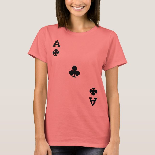 Camiseta Ace of Clubs Pixelated Clubs (Frente)