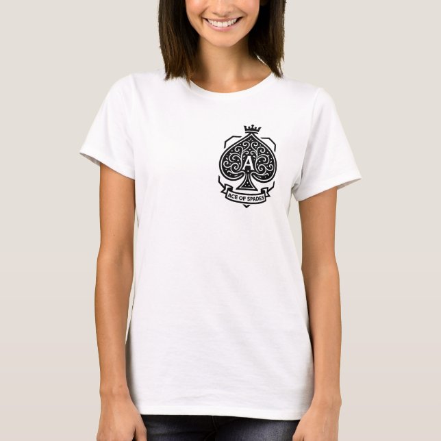 Camiseta Ace of Spades Crest — Filigre Crowado (Frente)