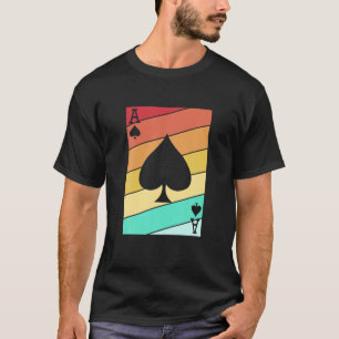 Camiseta Ace Spades Retro Poker Para Homens