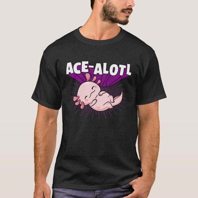 Camiseta Acealotl Ace Alotl Asexual Pride Axolotl (Frente)