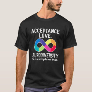 Camiseta Aceitação Amor Neurodiversidade Conscientização do
